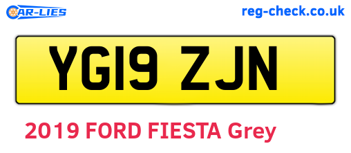 YG19ZJN are the vehicle registration plates.