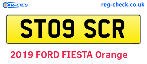 ST09SCR are the vehicle registration plates.