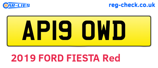 AP19OWD are the vehicle registration plates.