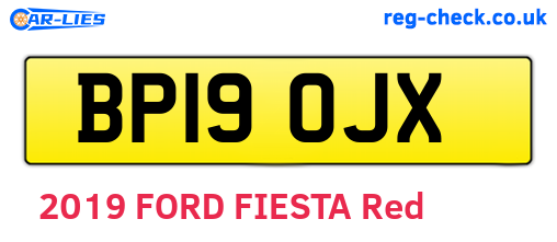 BP19OJX are the vehicle registration plates.
