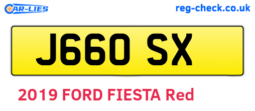 J66OSX are the vehicle registration plates.