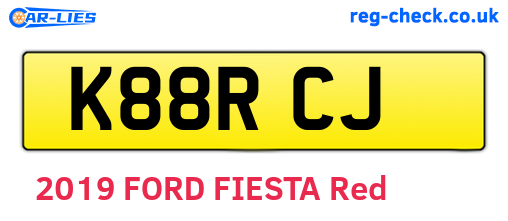 K88RCJ are the vehicle registration plates.