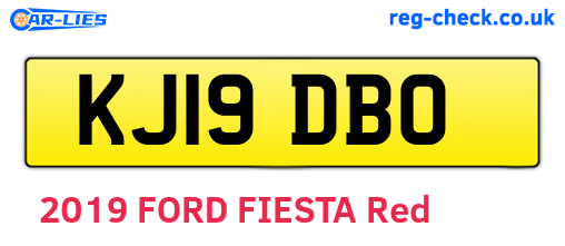 KJ19DBO are the vehicle registration plates.