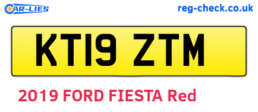 KT19ZTM are the vehicle registration plates.