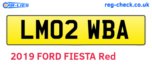 LM02WBA are the vehicle registration plates.