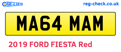 MA64MAM are the vehicle registration plates.