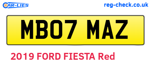MB07MAZ are the vehicle registration plates.