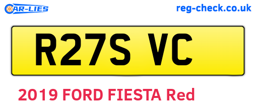 R27SVC are the vehicle registration plates.