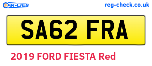 SA62FRA are the vehicle registration plates.