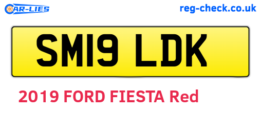 SM19LDK are the vehicle registration plates.