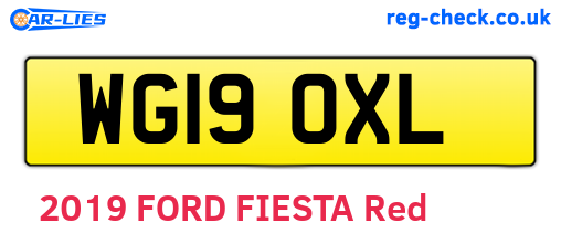 WG19OXL are the vehicle registration plates.