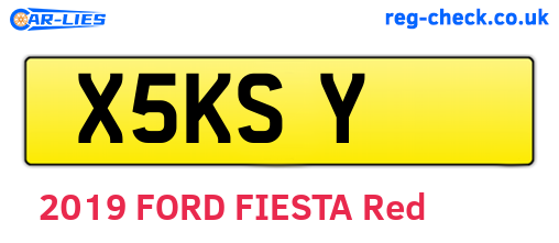 X5KSY are the vehicle registration plates.