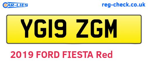 YG19ZGM are the vehicle registration plates.