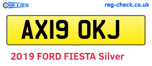 AX19OKJ are the vehicle registration plates.