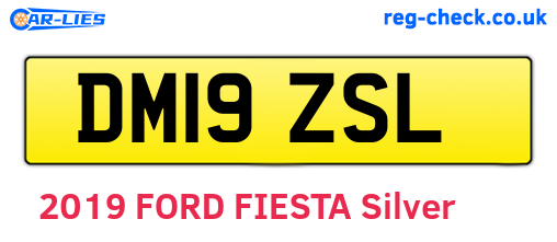DM19ZSL are the vehicle registration plates.