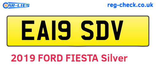 EA19SDV are the vehicle registration plates.