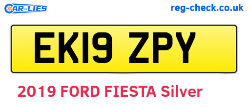 EK19ZPY are the vehicle registration plates.