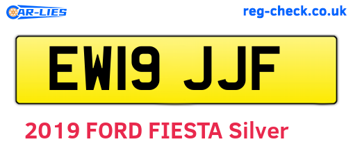 EW19JJF are the vehicle registration plates.