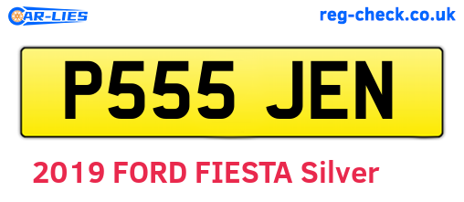 P555JEN are the vehicle registration plates.