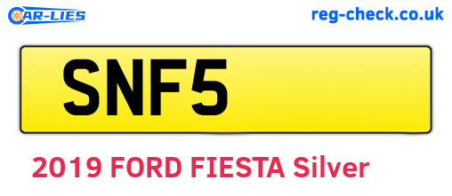 SNF5 are the vehicle registration plates.