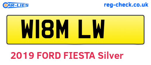 W18MLW are the vehicle registration plates.