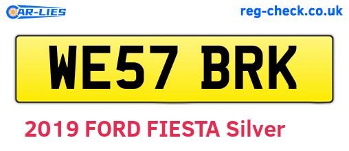 WE57BRK are the vehicle registration plates.