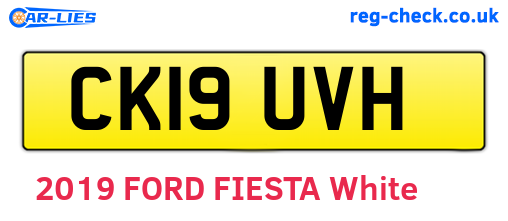 CK19UVH are the vehicle registration plates.