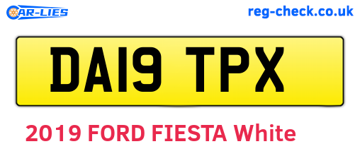 DA19TPX are the vehicle registration plates.