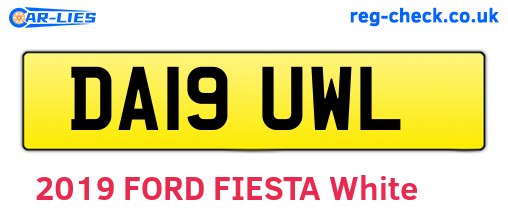 DA19UWL are the vehicle registration plates.