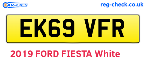 EK69VFR are the vehicle registration plates.