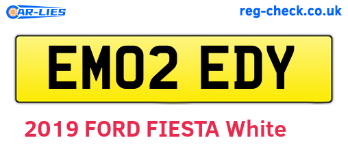 EM02EDY are the vehicle registration plates.