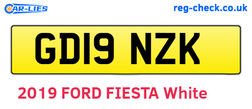 GD19NZK are the vehicle registration plates.