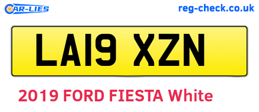 LA19XZN are the vehicle registration plates.