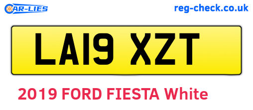 LA19XZT are the vehicle registration plates.