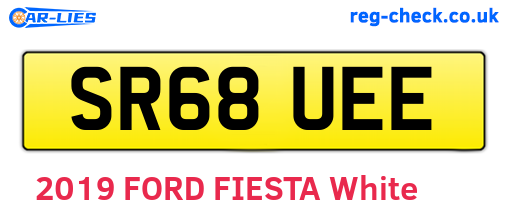 SR68UEE are the vehicle registration plates.