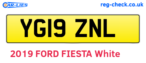 YG19ZNL are the vehicle registration plates.