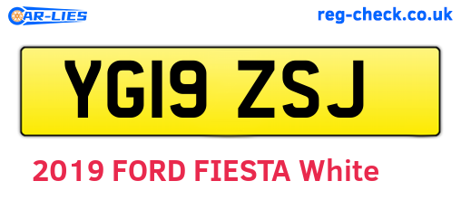 YG19ZSJ are the vehicle registration plates.