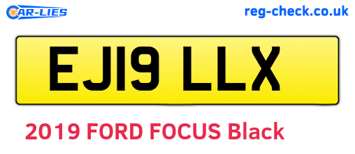 EJ19LLX are the vehicle registration plates.