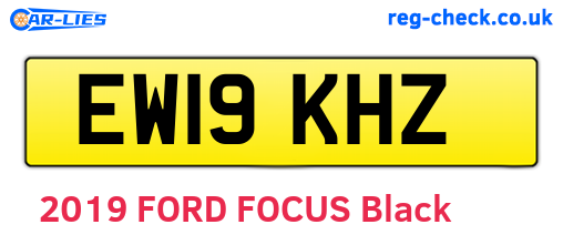 EW19KHZ are the vehicle registration plates.