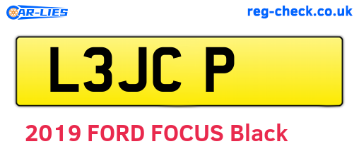 L3JCP are the vehicle registration plates.