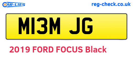 M13MJG are the vehicle registration plates.
