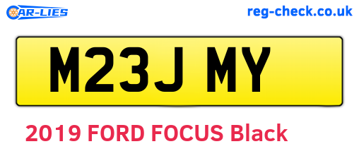 M23JMY are the vehicle registration plates.
