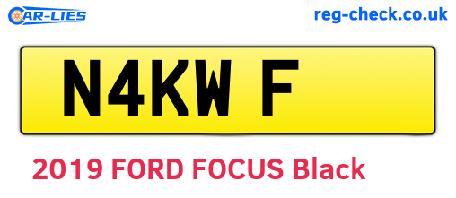 N4KWF are the vehicle registration plates.