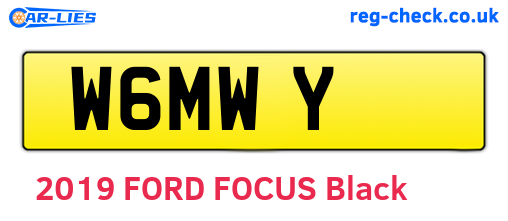W6MWY are the vehicle registration plates.
