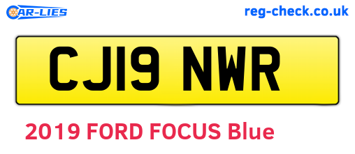 CJ19NWR are the vehicle registration plates.