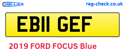 EB11GEF are the vehicle registration plates.
