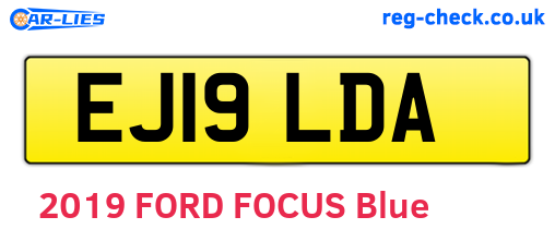 EJ19LDA are the vehicle registration plates.