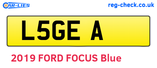 L5GEA are the vehicle registration plates.