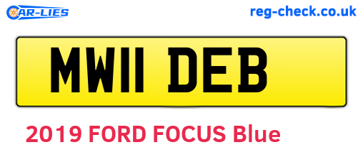 MW11DEB are the vehicle registration plates.
