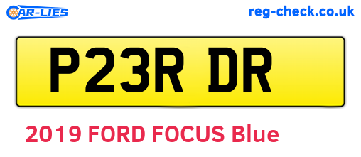 P23RDR are the vehicle registration plates.